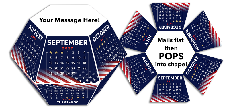 Stars and Stripes 2026 Pop-Up Calendar
