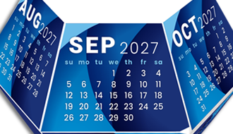 Azure Polygon Calendar Pop-Up