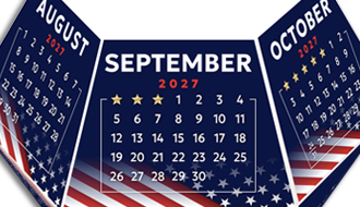 Stars and Stripes Polygon Calendar Pop-Up