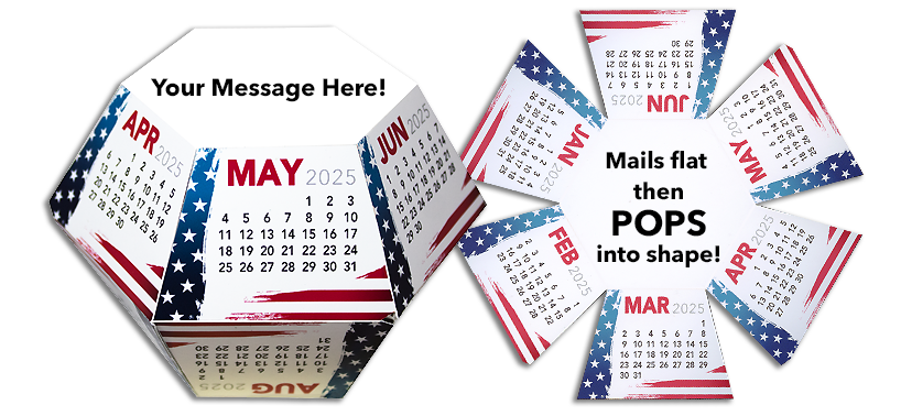 Stars and Stripes 2025 Pop-Up Calendar