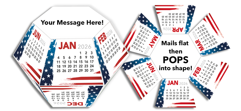 Stars and Stripes 2026 Pop-Up Calendar